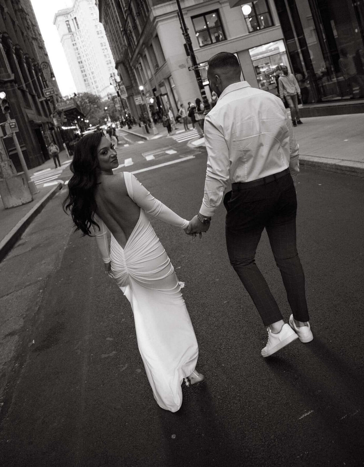 downtown-couple-session-street-wedding-dress
