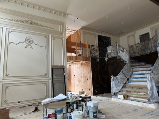mansion interior under construction