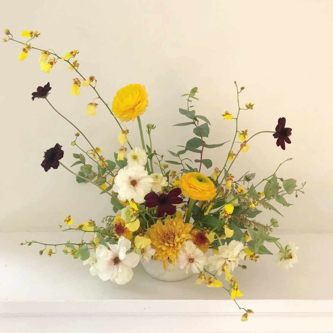 yellow ikebana