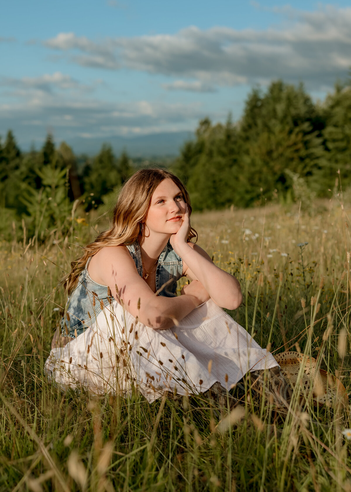 Oregon City High School Senior doing their senior portraits at Powell Butte In Gresham.