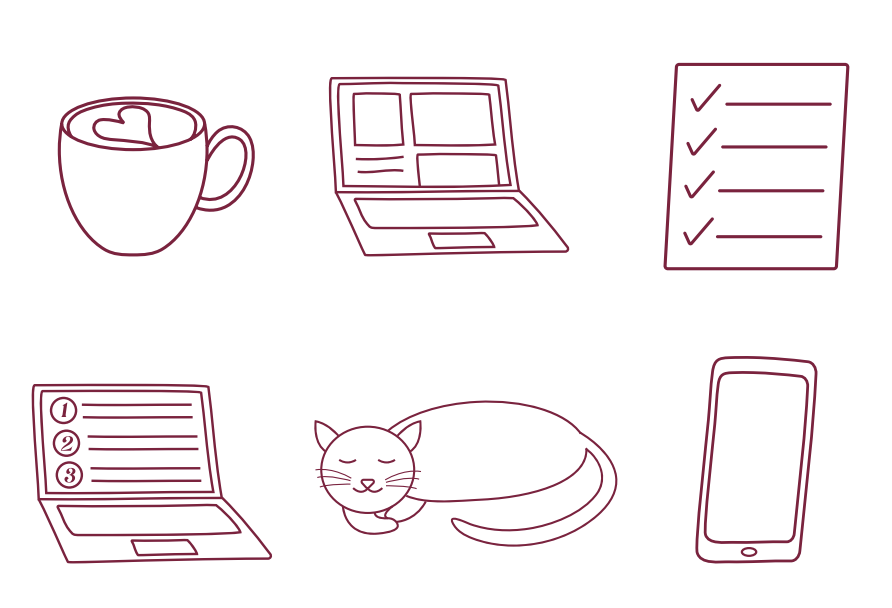Custom icons for Boda Bliss, an Online business manager