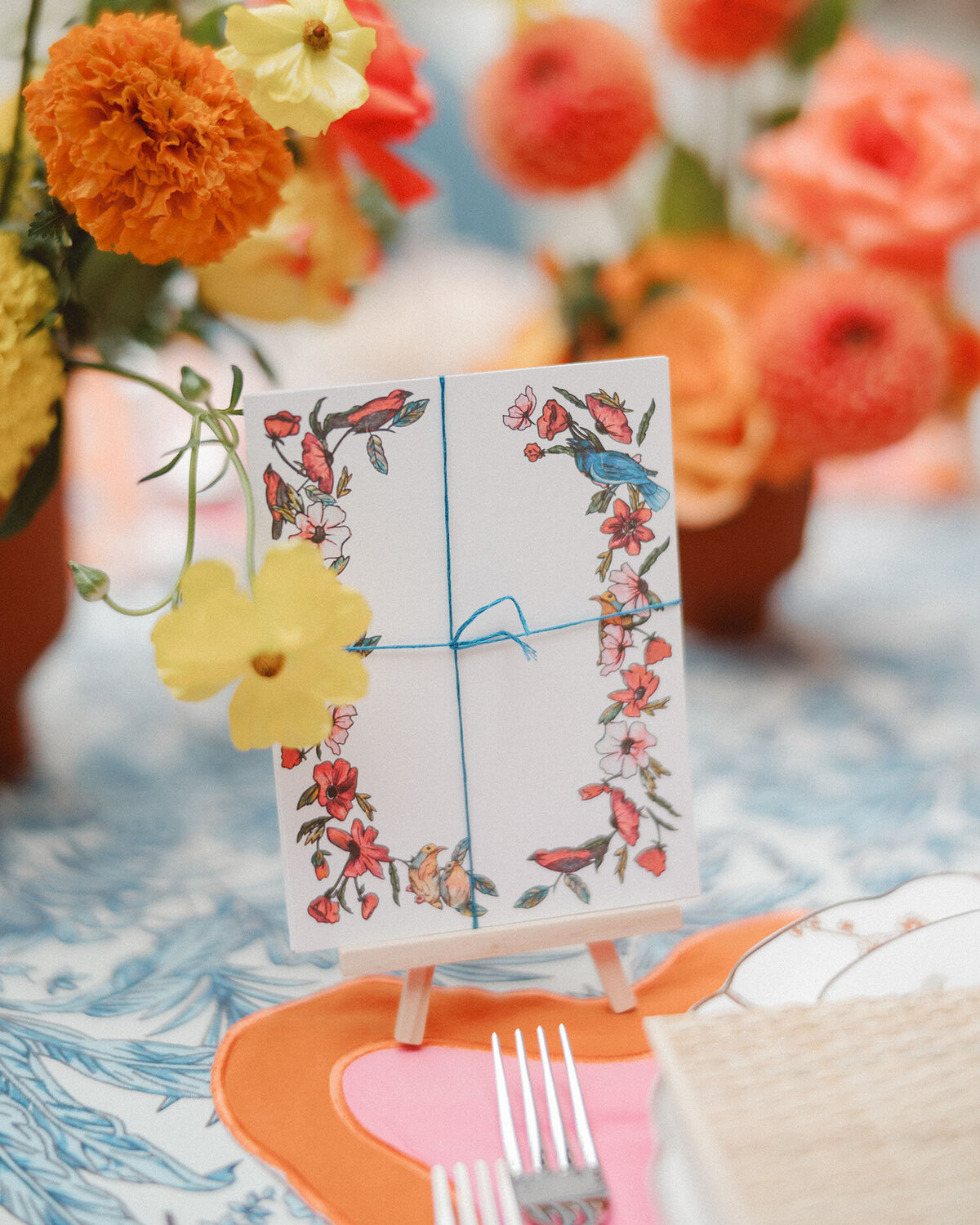 Dominique Alba studio custom stationery tropical colorful event 10