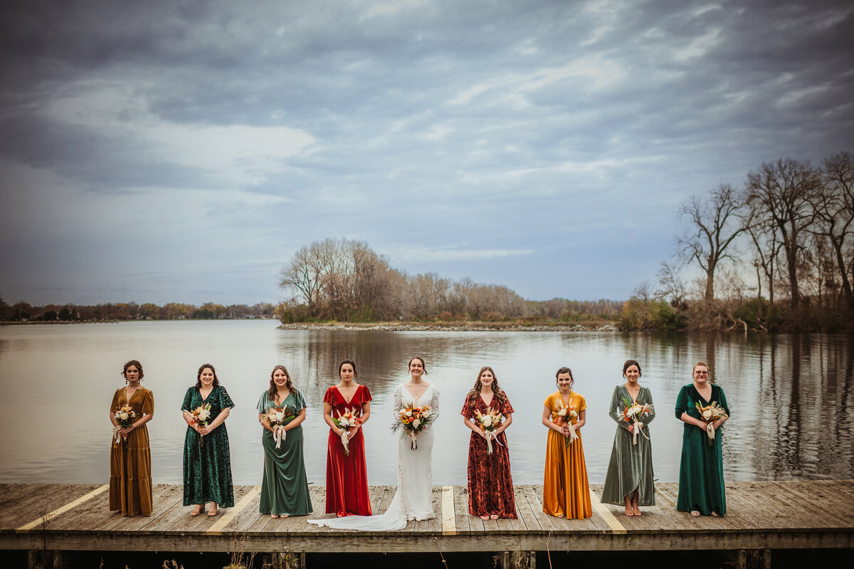 Fall Bridal Party Photo