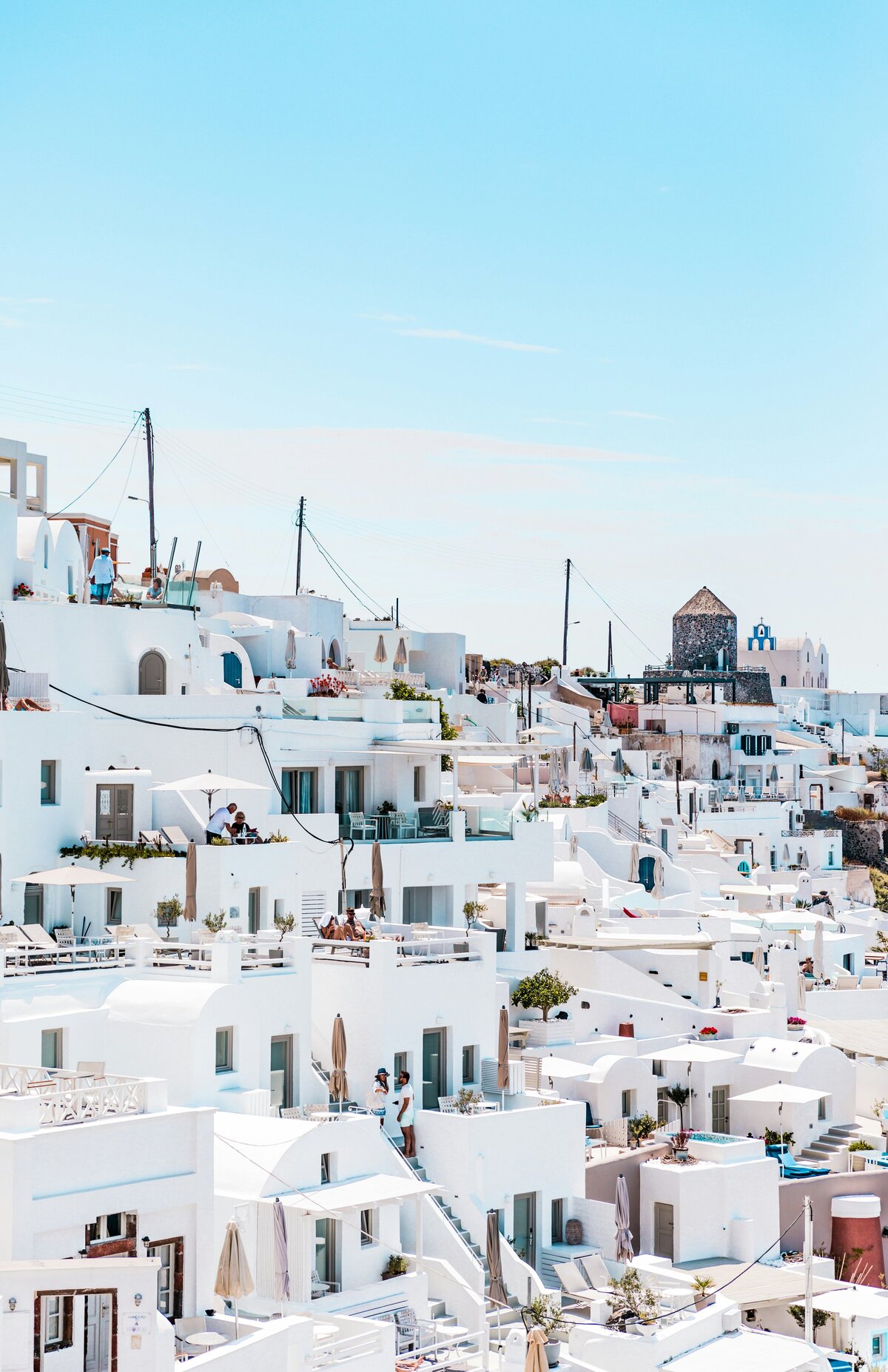 houses on cliff in Greece