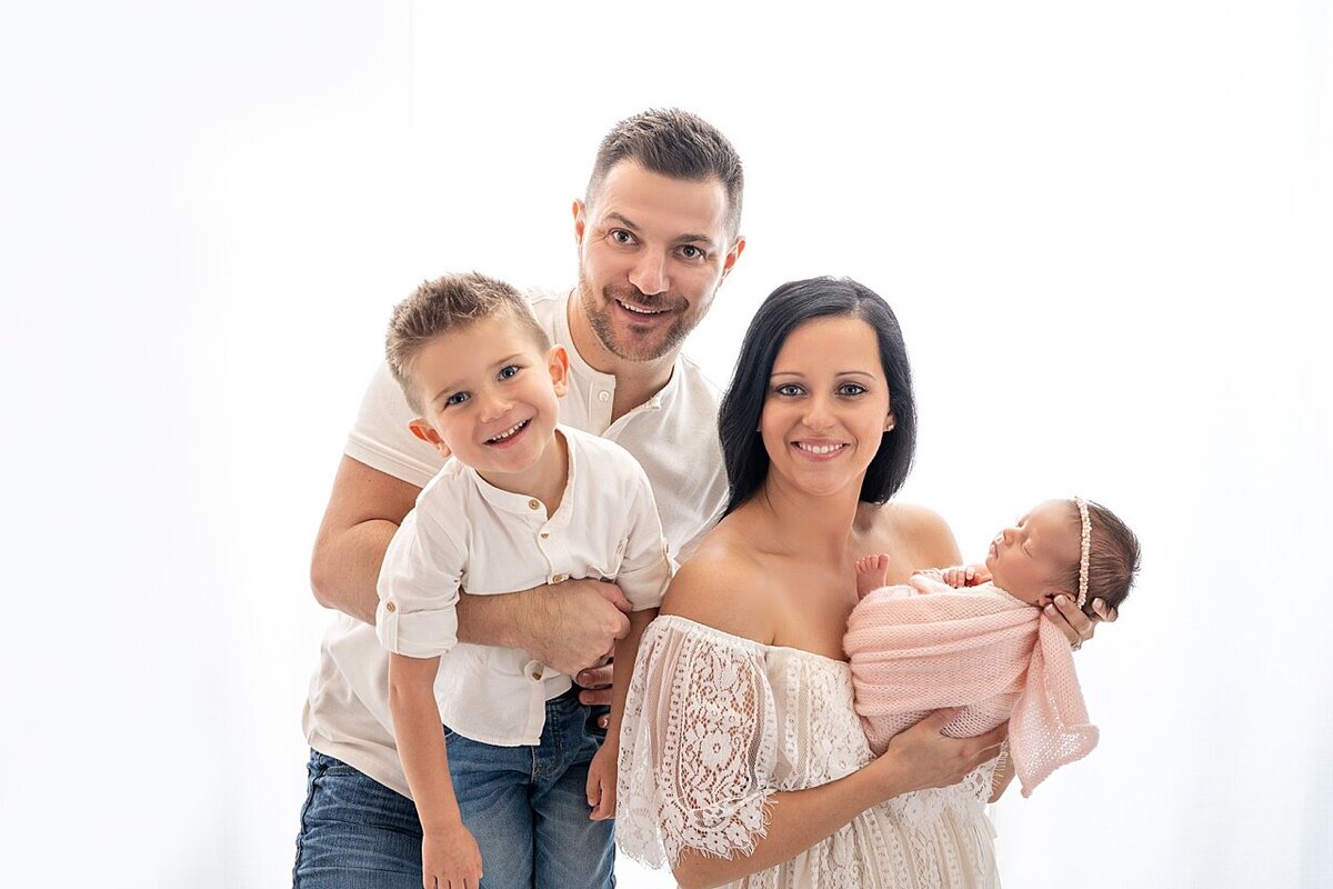 Family photography with newborn baby