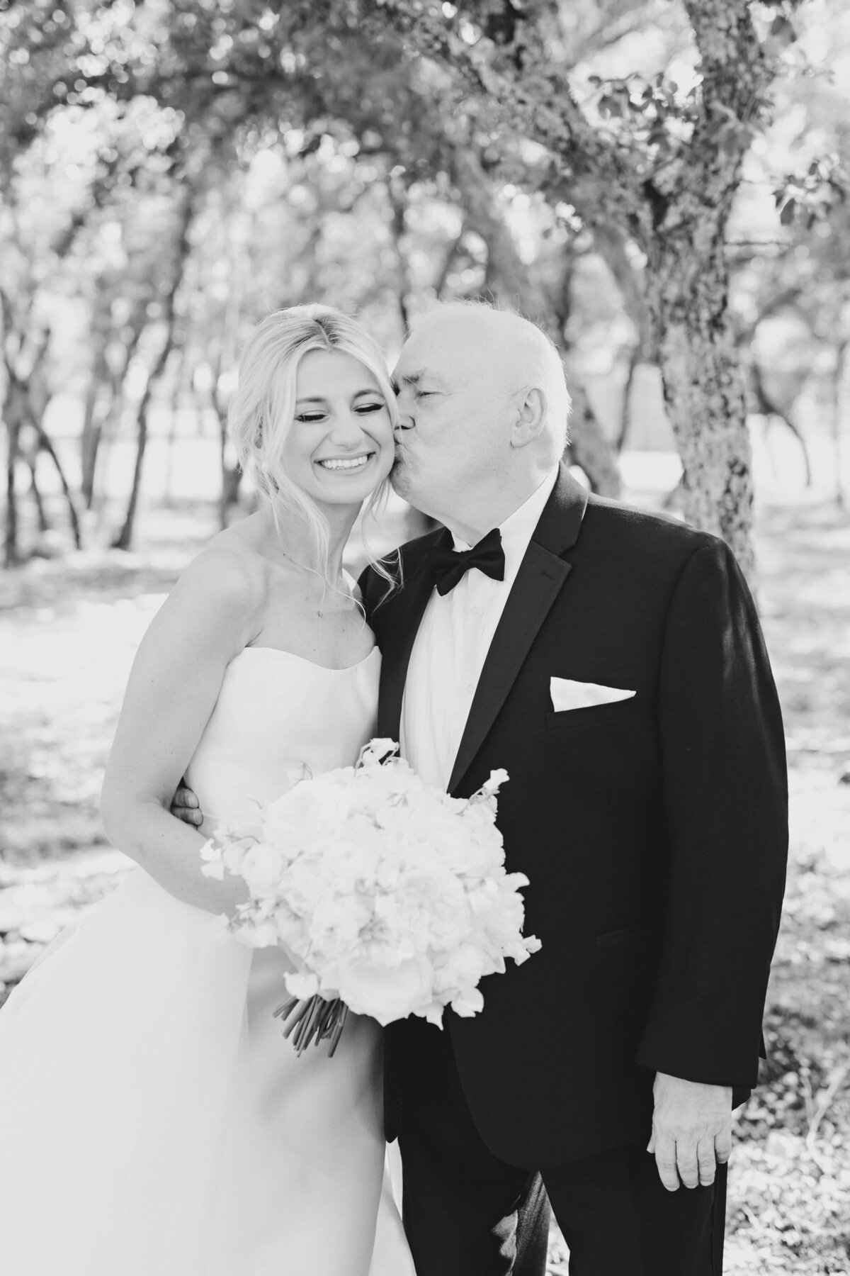 Bride and father portrait