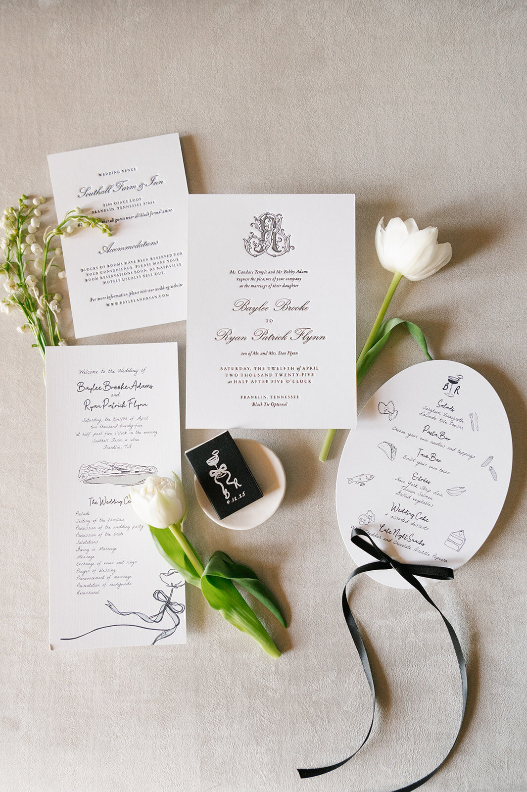 4 Southall Farm Inn TN Wedding Black Bows_Fete Nashville Luxury