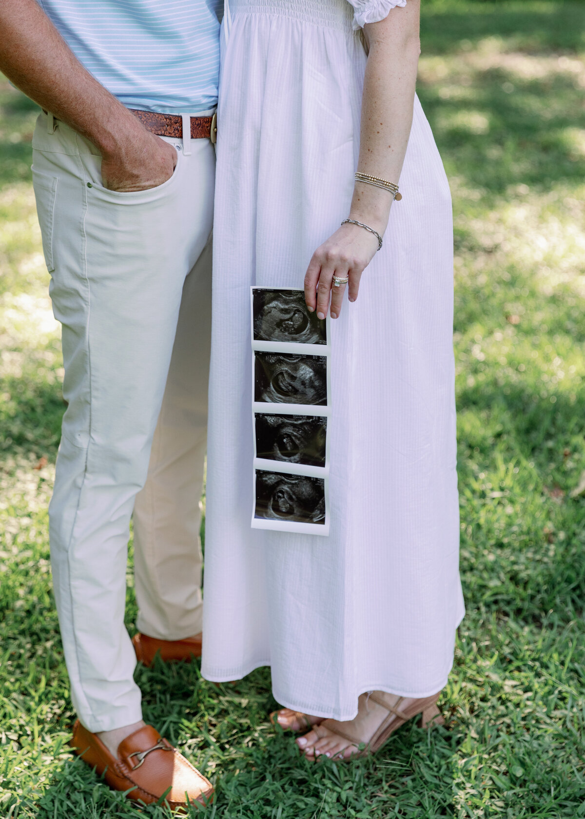 Baby announcement photo session in Greenville, NC at Green Springs Park