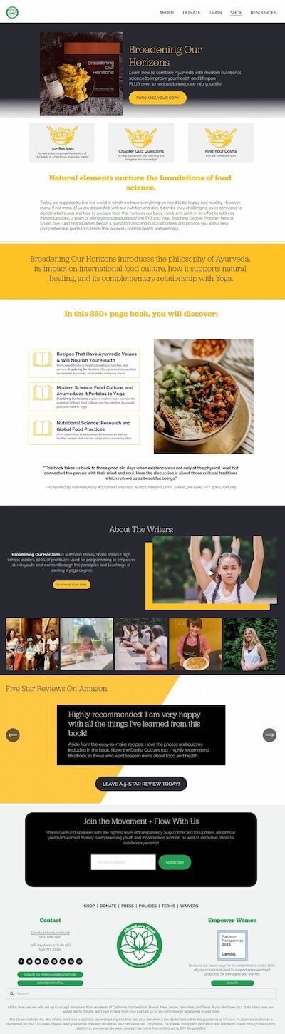 FayDesign.Co ShareLove.Fund Website Book Page