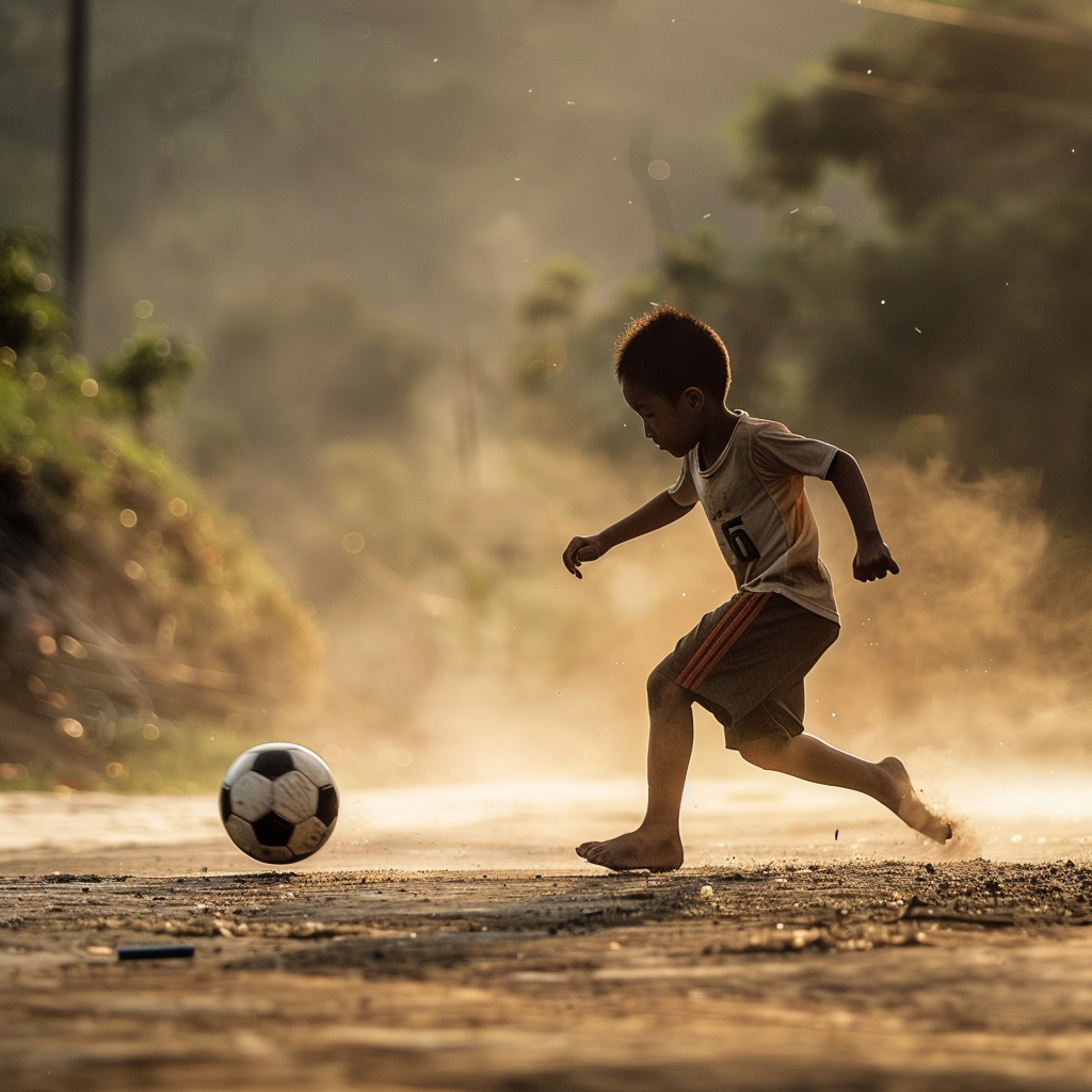 ygioots_a_boy_playing_soccer_--stylize_50_649cb51c-f6e3-4e2a-a081-72f38cd8ee0b_0