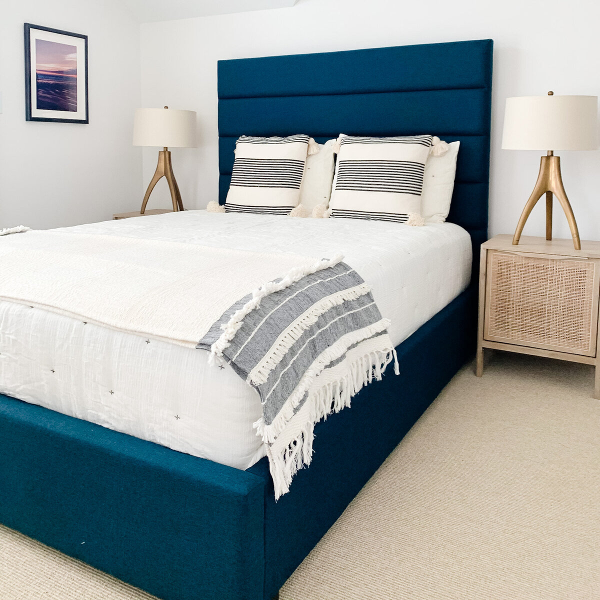 On Delancey Place Beach Bungalow Blue Bedroom