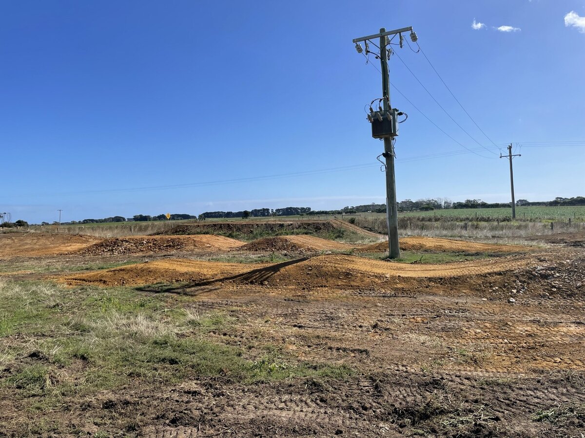 earthworks of motocross track