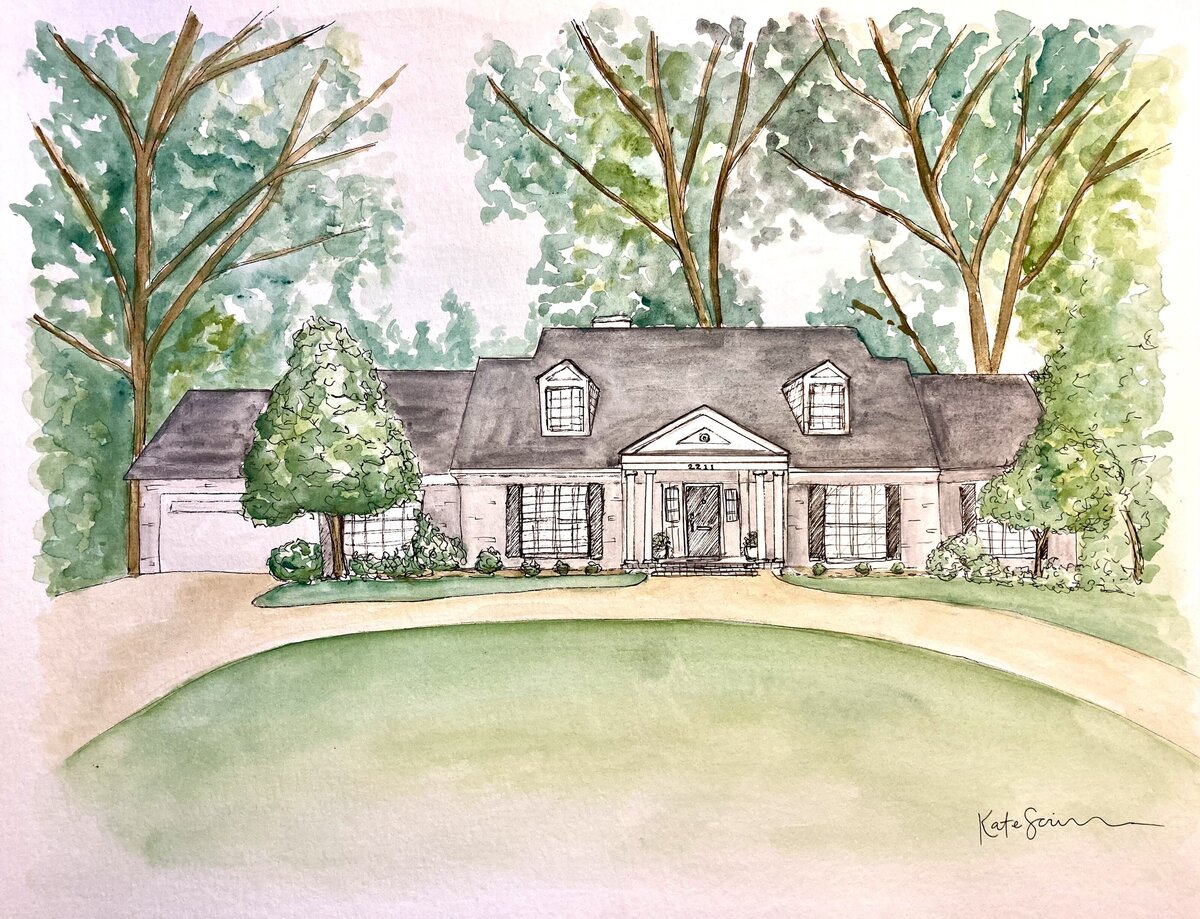 painting of house