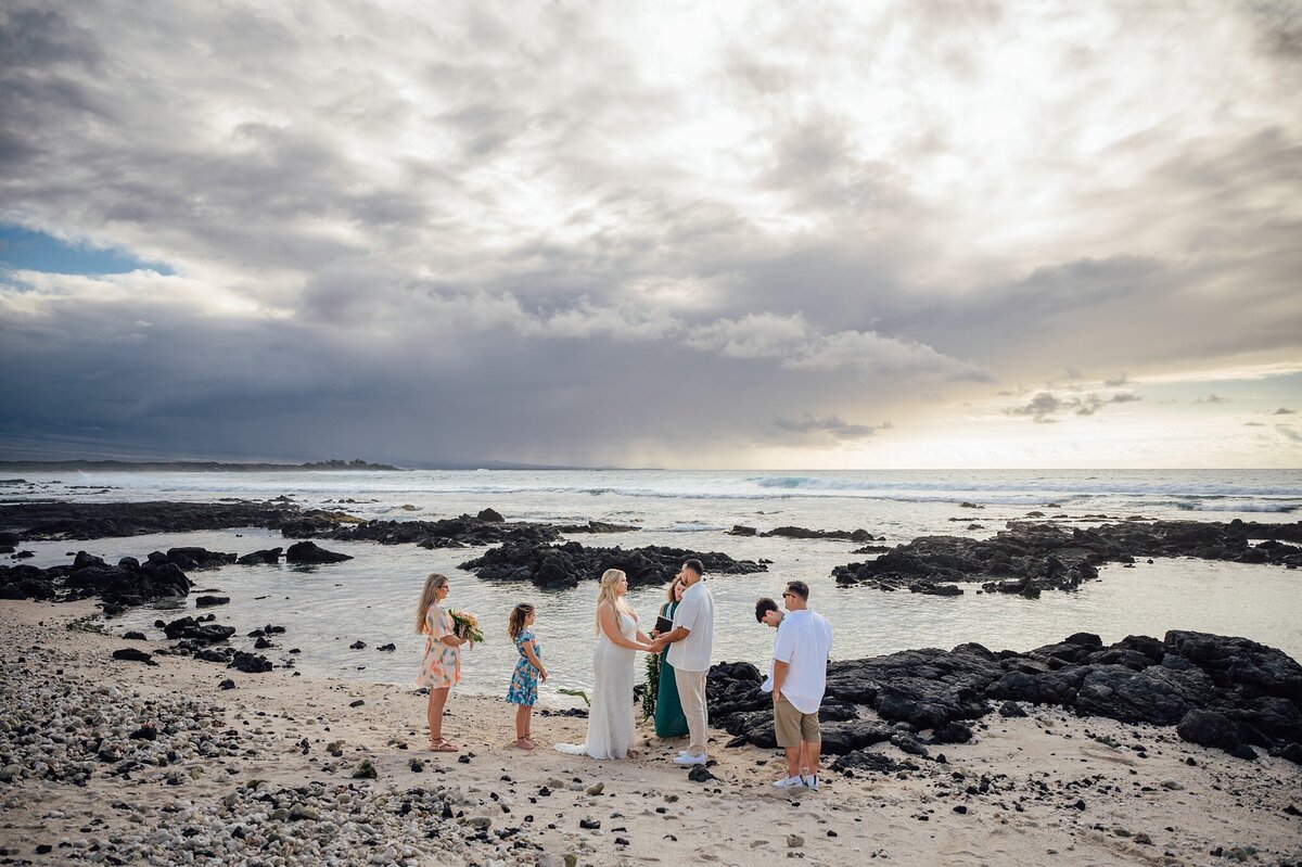 a sunset elopement ceremony on the Big Island Hawaii