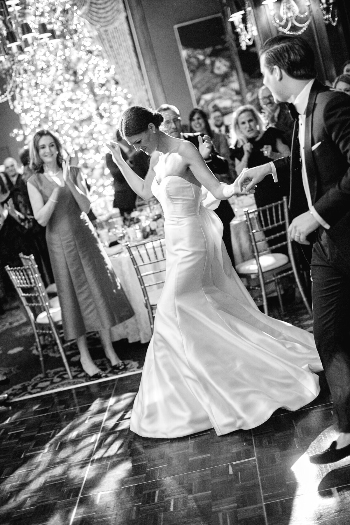 bride and groom introduction at the Union League Club of Chicago 