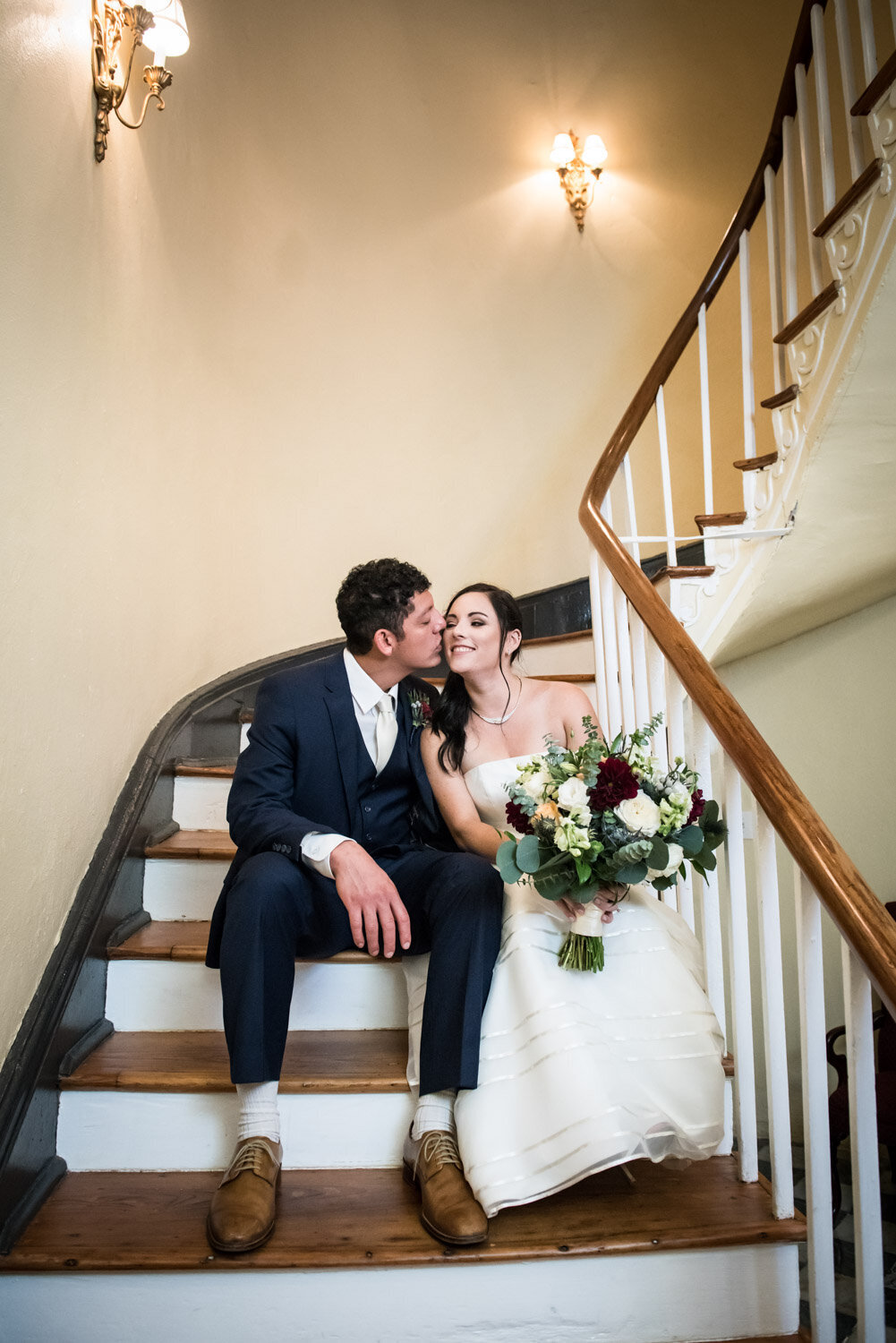 Couple sitting on Latrobe's stairs