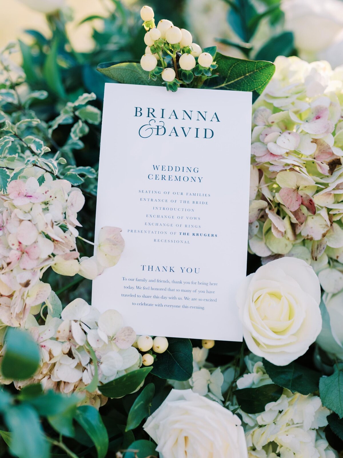 black-white-desert-wedding-program