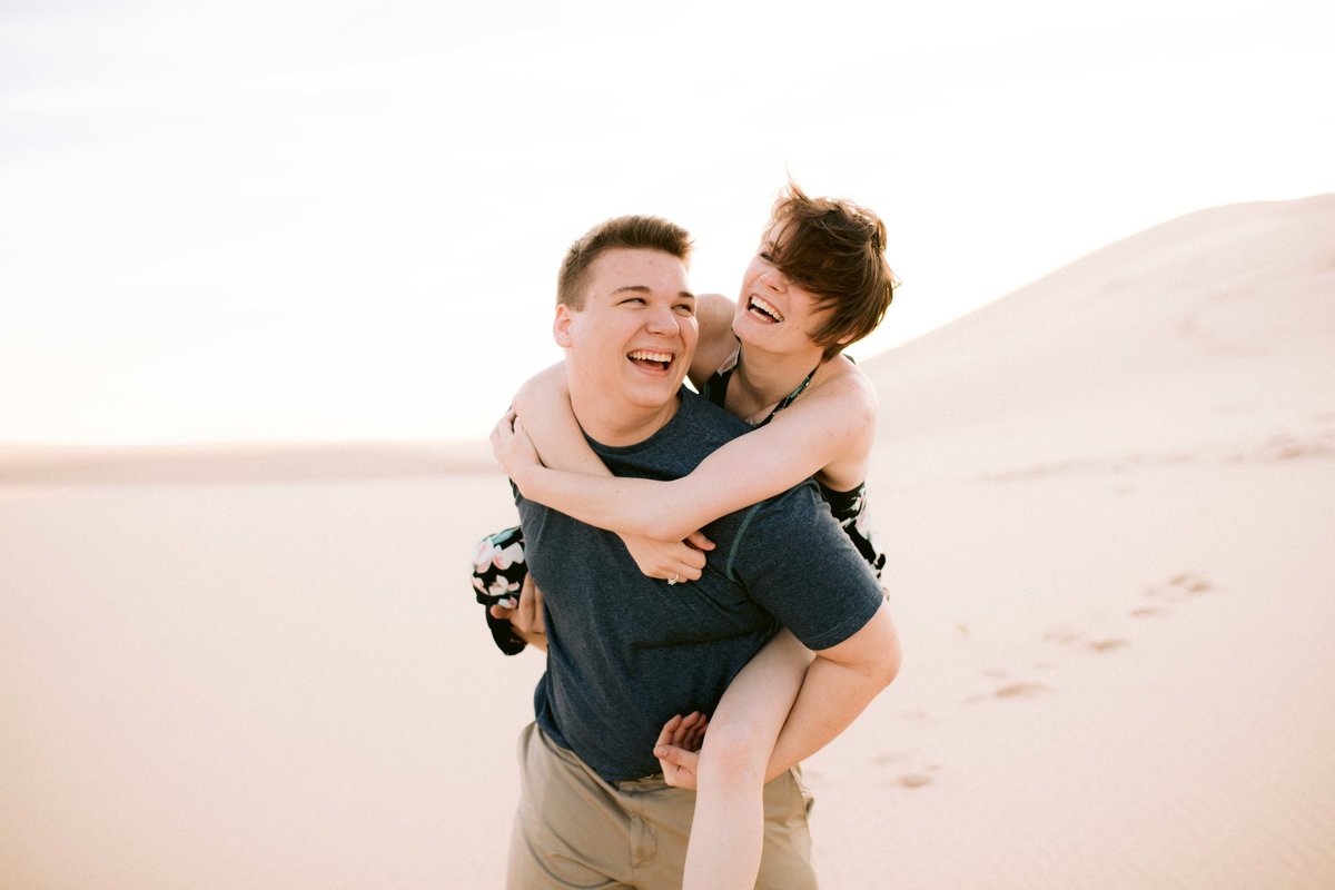 Silver Lake Sand Dunes Engagement by Grand Rapids Wedding Photographer