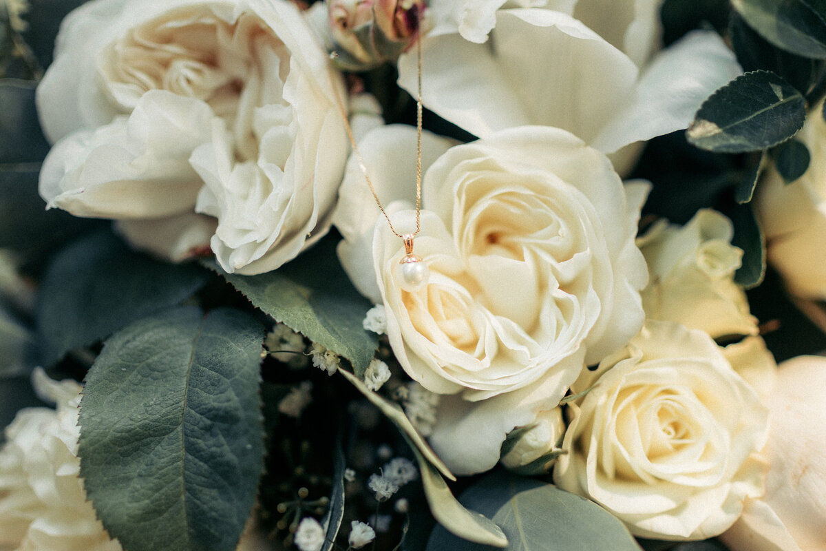 close up of hayden's bouquet