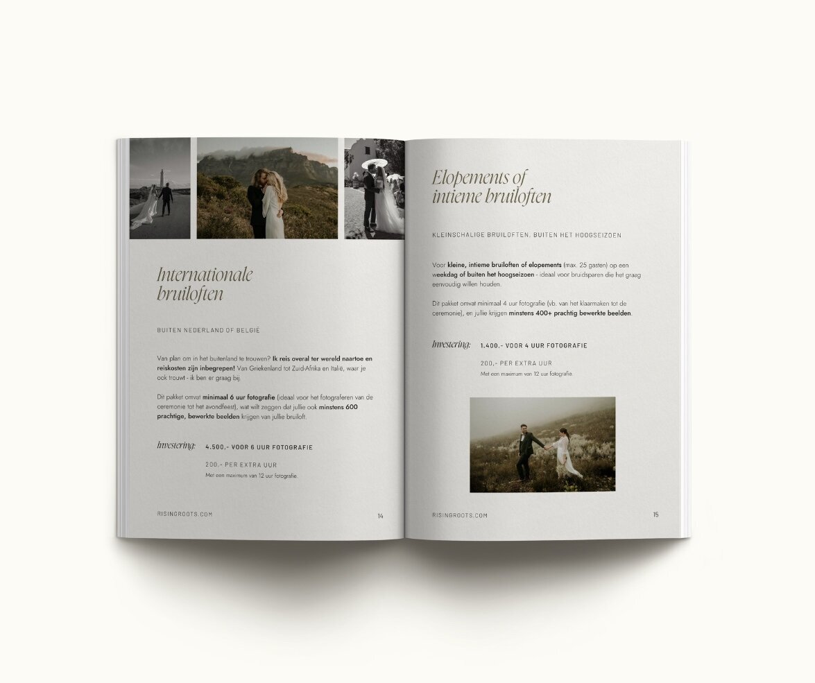 Brochure template voor fotografen Rising Roots 10