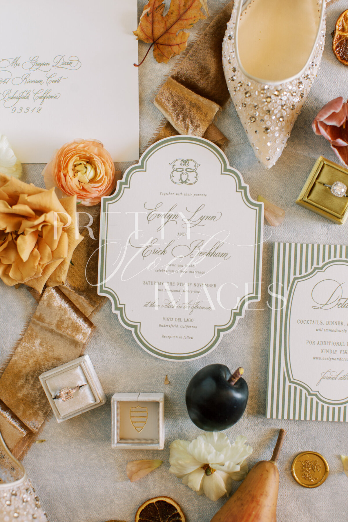 Pretty Stock Images - Fall Wedding Flat Lay-088
