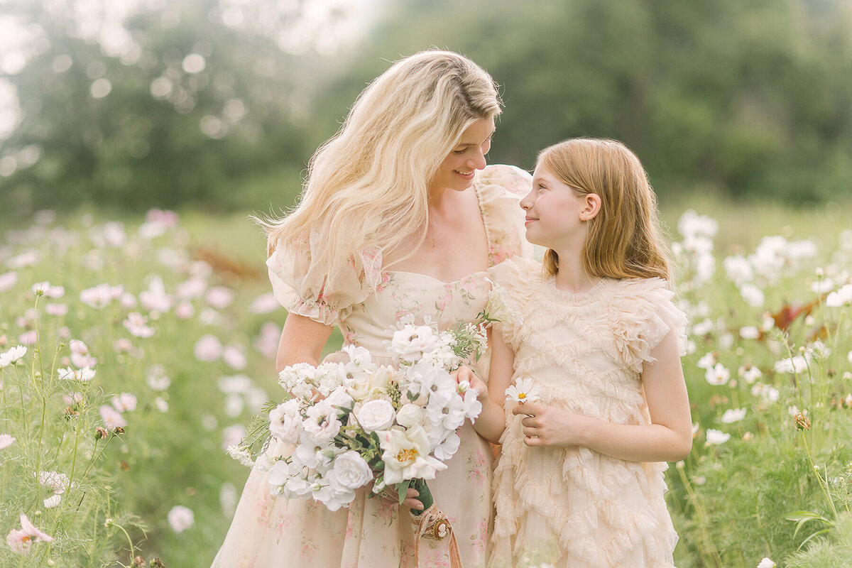 Mother, daughter, laughing together