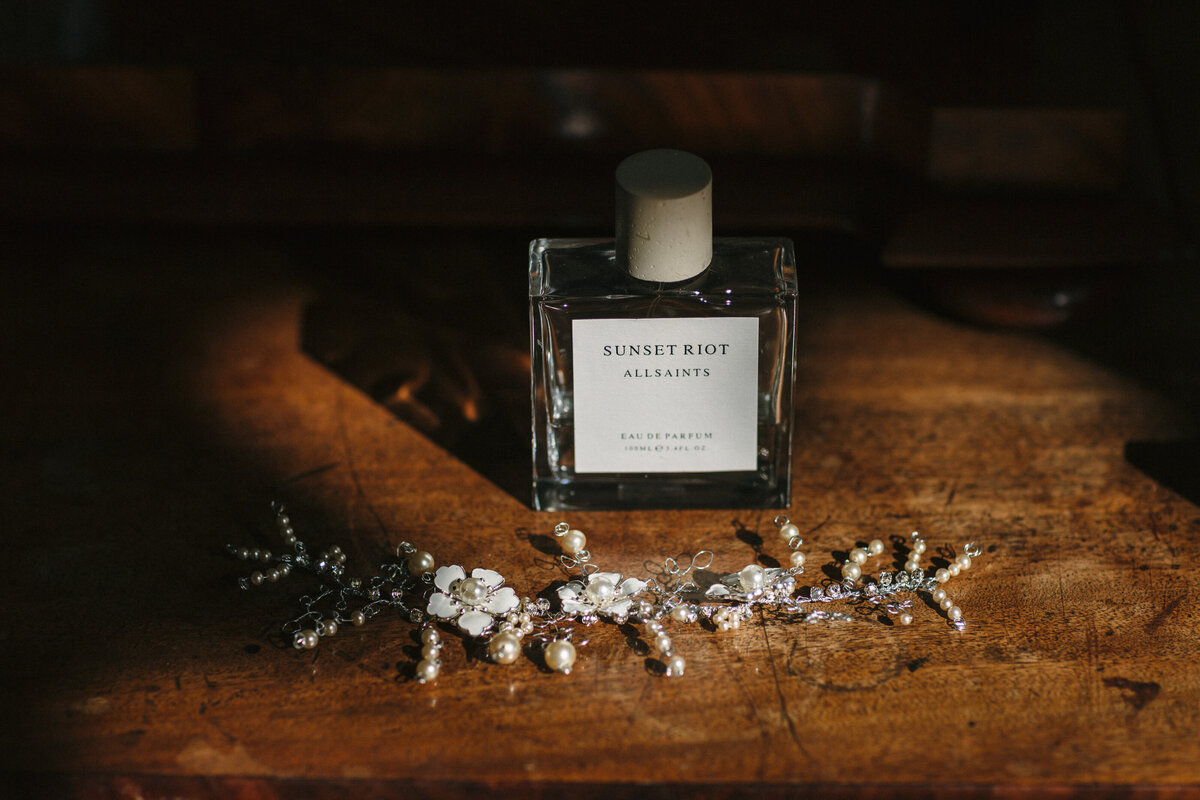 Perfume shot in direct sunlight