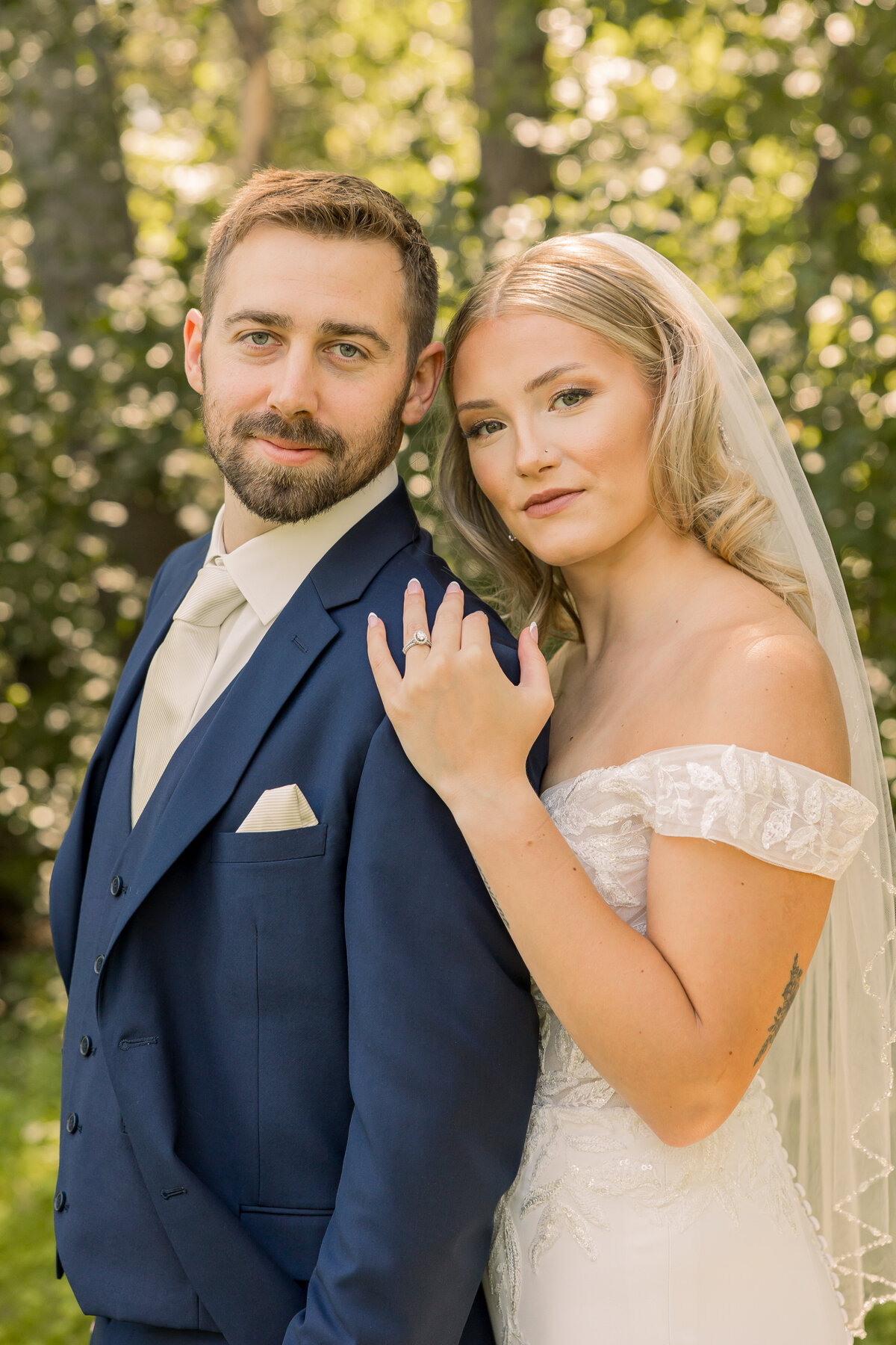 Bride and groom wedding photo in Central MN