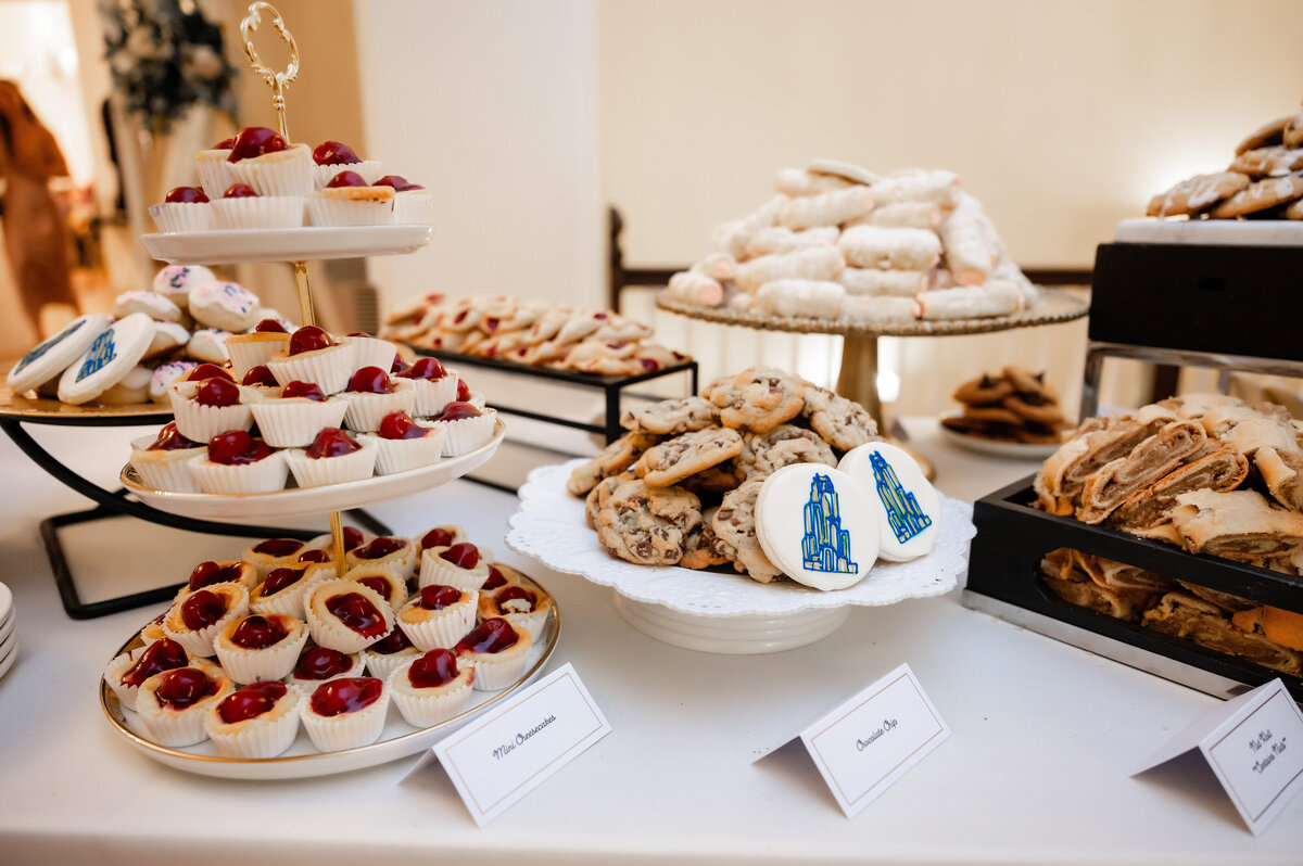 cookie table in pittsburgh featuring custom PITT cookies