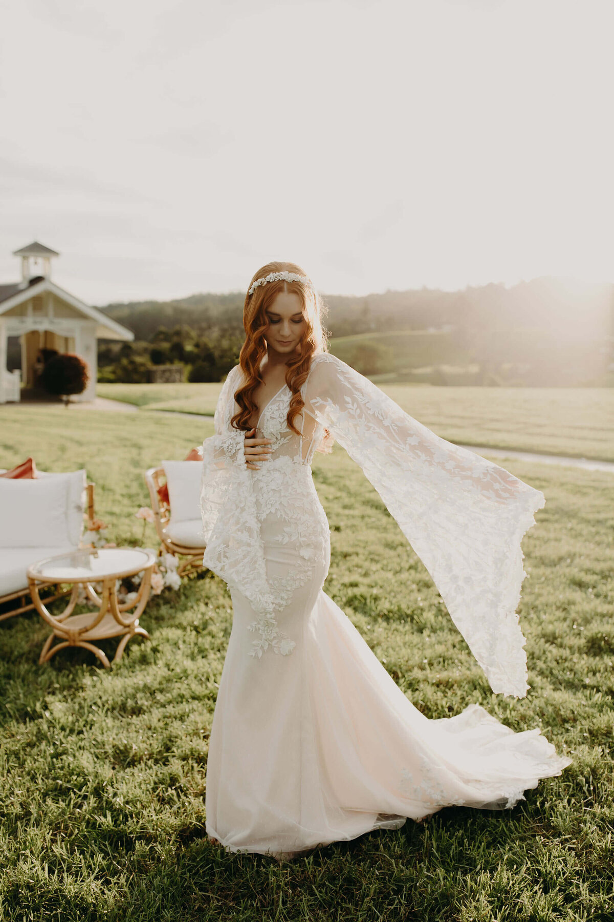 Romantic wedding dress inspo Sunshine Coast