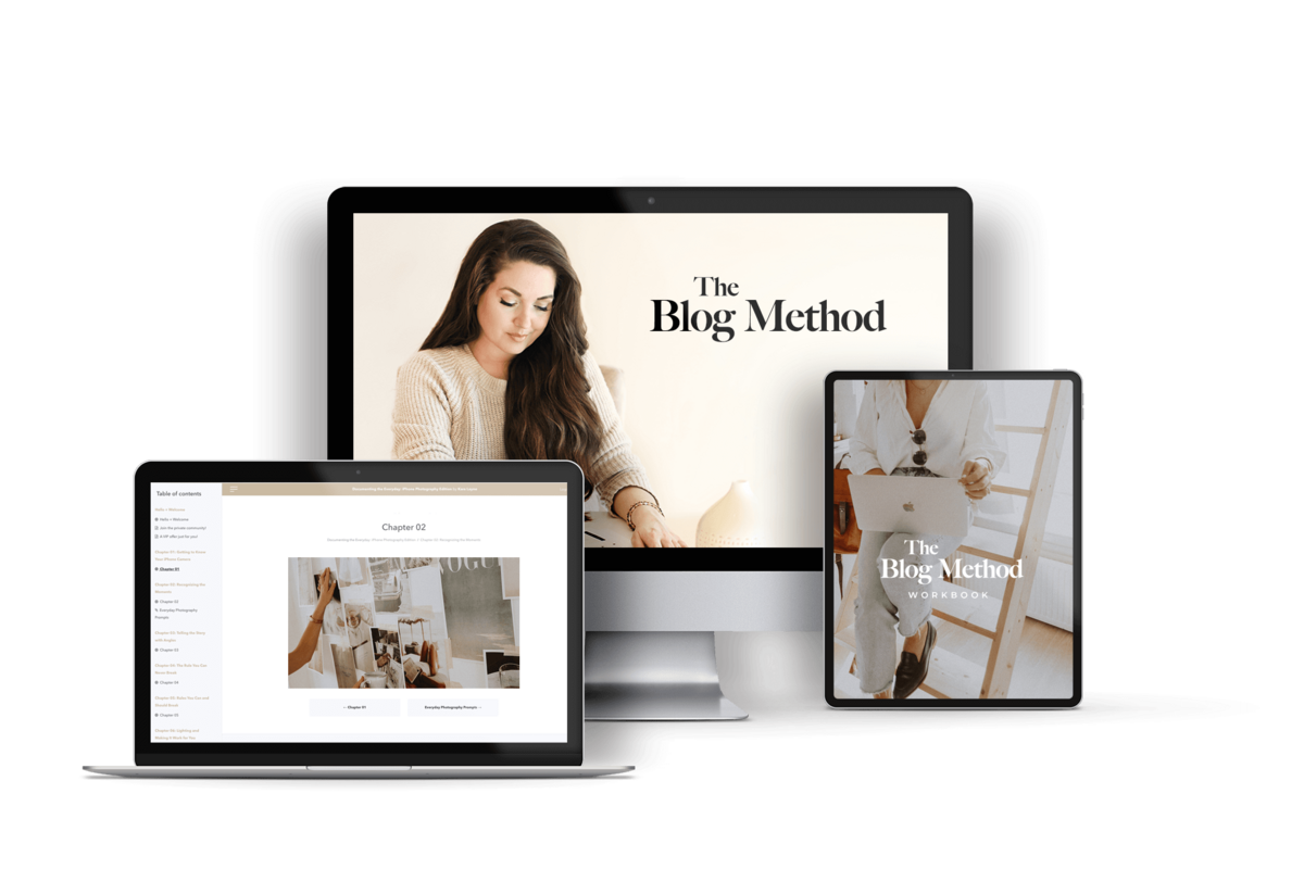 BloggersCourseToBuildAProfitableBlog_BlogMethod2022_©KaraLayne_CourseMockup