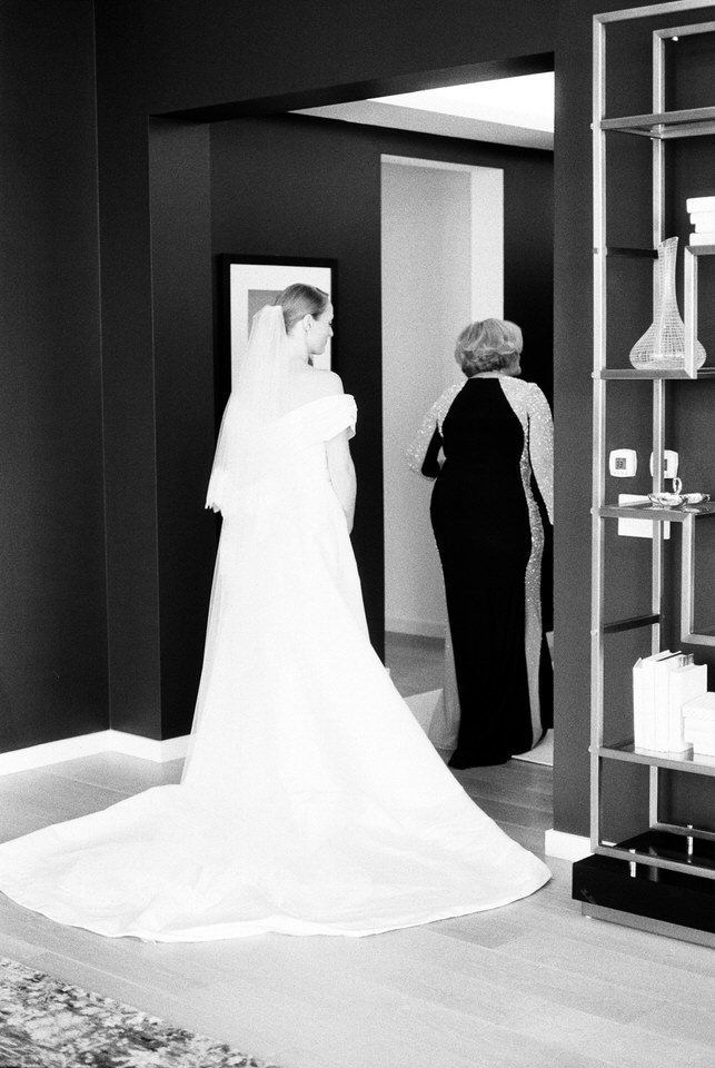 carolina herrera wedding gown from the back