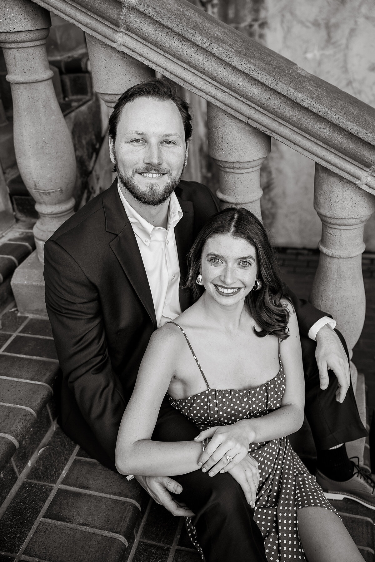 Sidney and John Engagements BW  0048