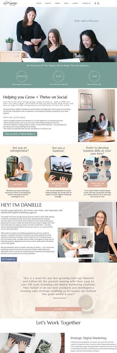 FayDesign.Co The Silver Linings Group Website Homepage