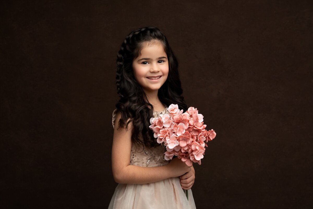 Children’s Fine Art Studio Portraits | girl Elegant Kids Photography