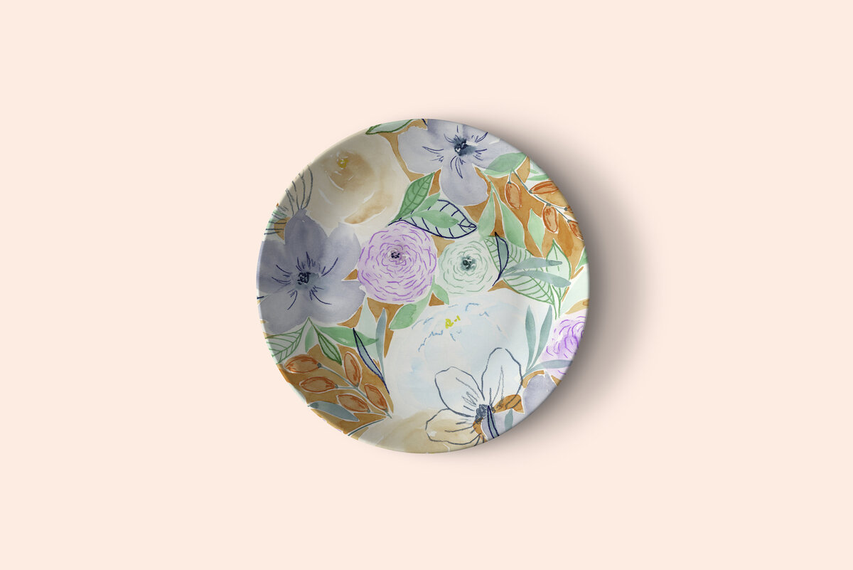 ceramic-plate-mockup-orange-watercolor-florals