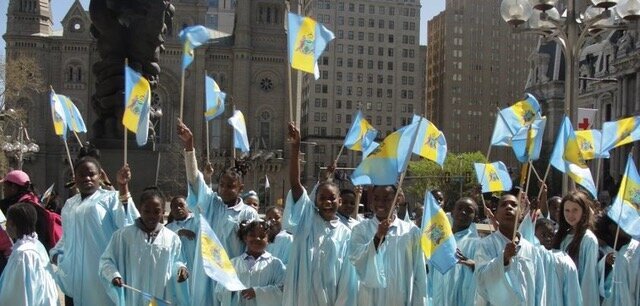 2-KEARNY CHOIR w: flags!