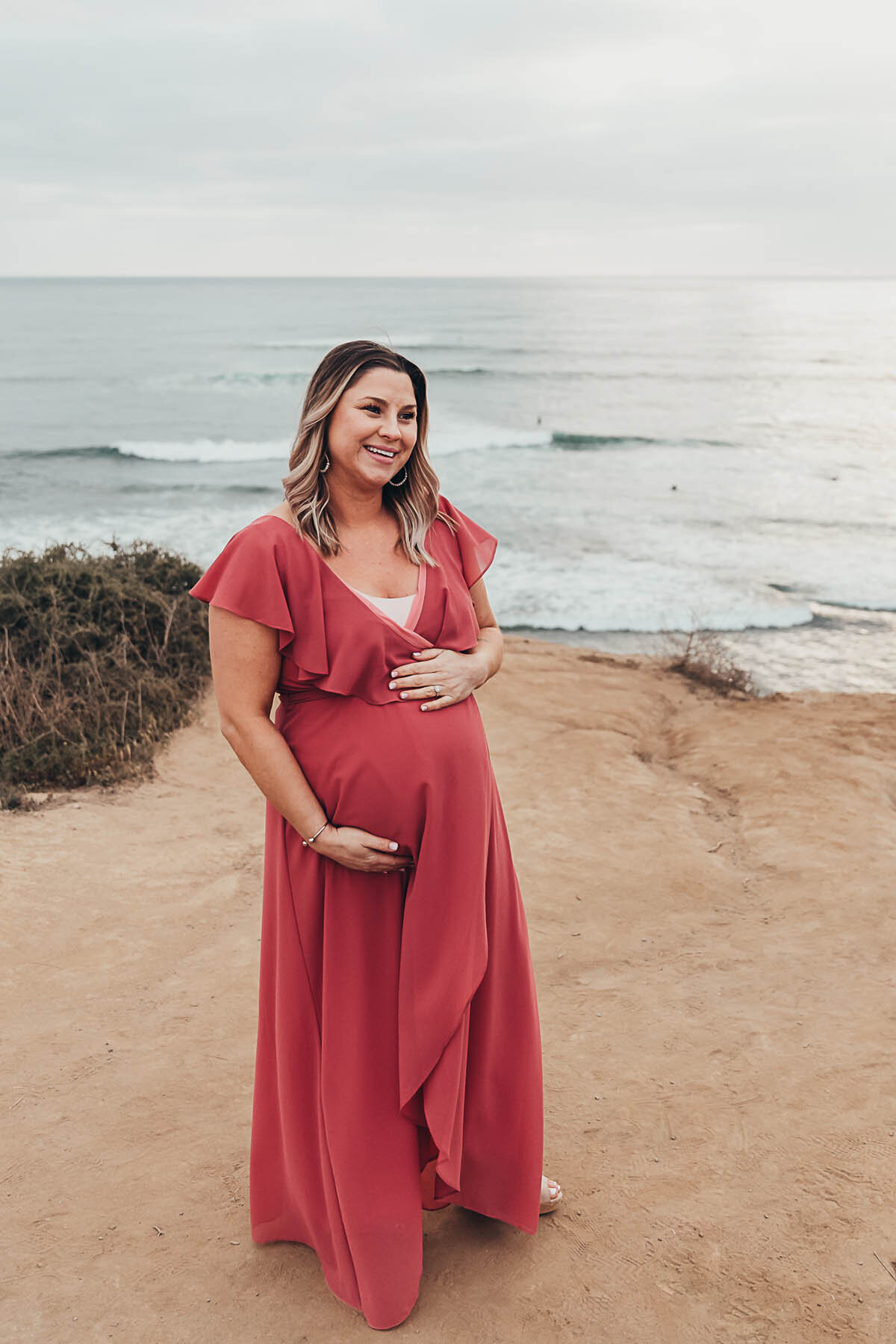 San Diego Maternity Photographer SUnset Cliffs Point Loma Christine Dammann -3