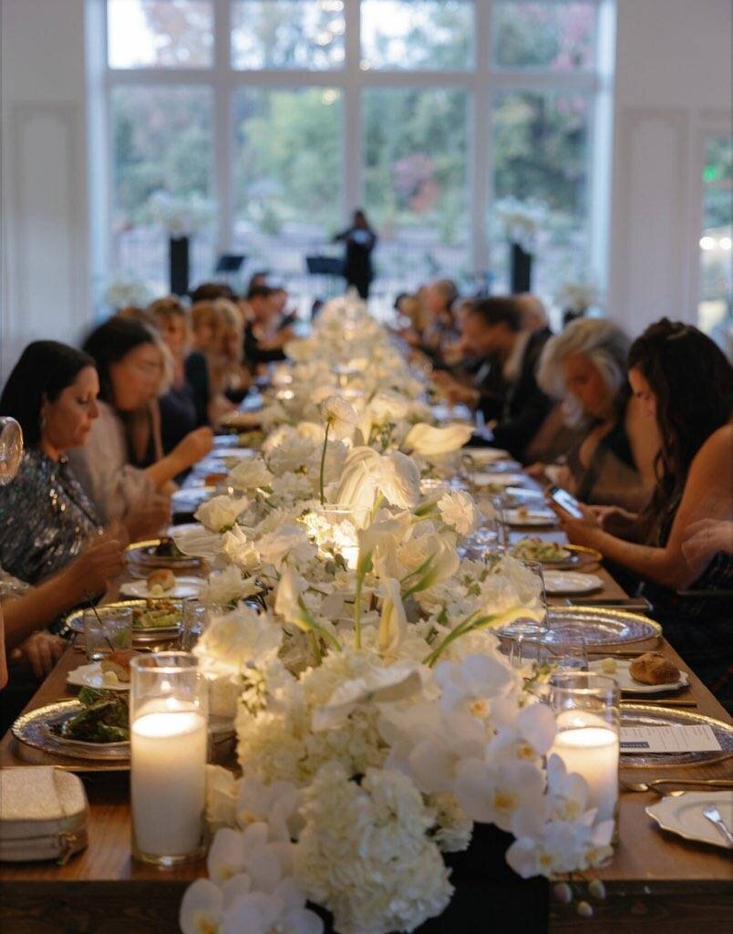 Four course wedding reception dinner at Donovan Manor. 