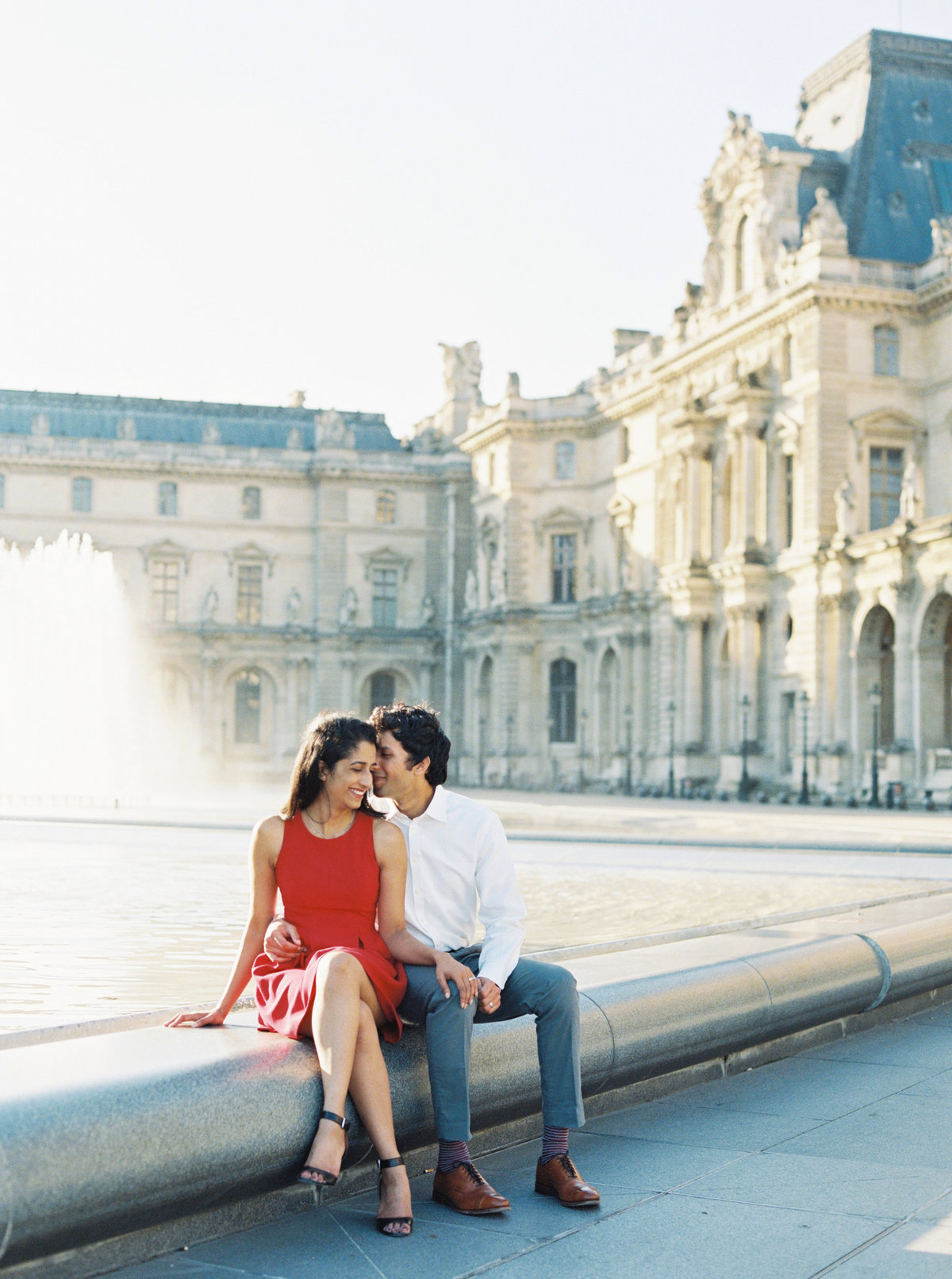 Saumya + Ashish Paris Tuileries Garden Louvre Couples Session - Cassie Valente Photography 0025