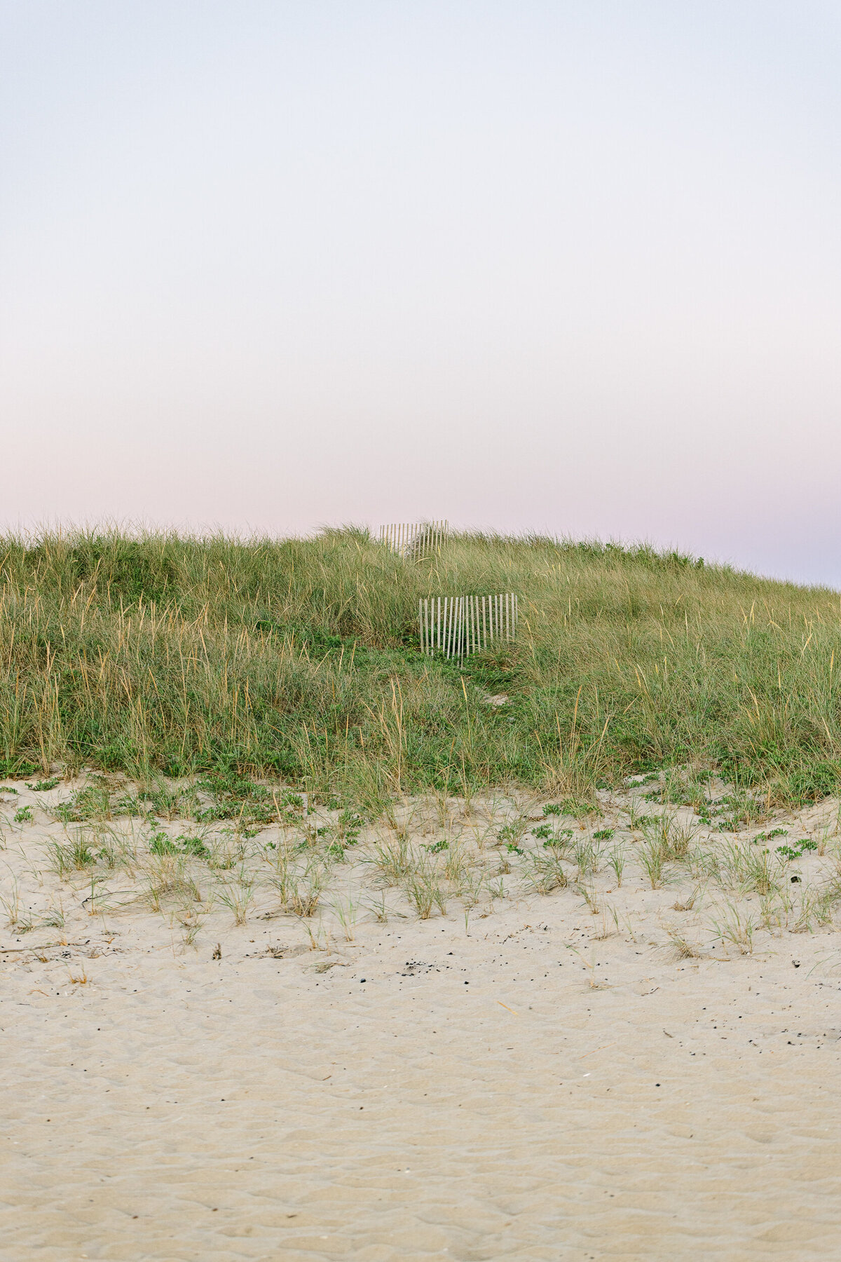 Sand dunes under purple sky