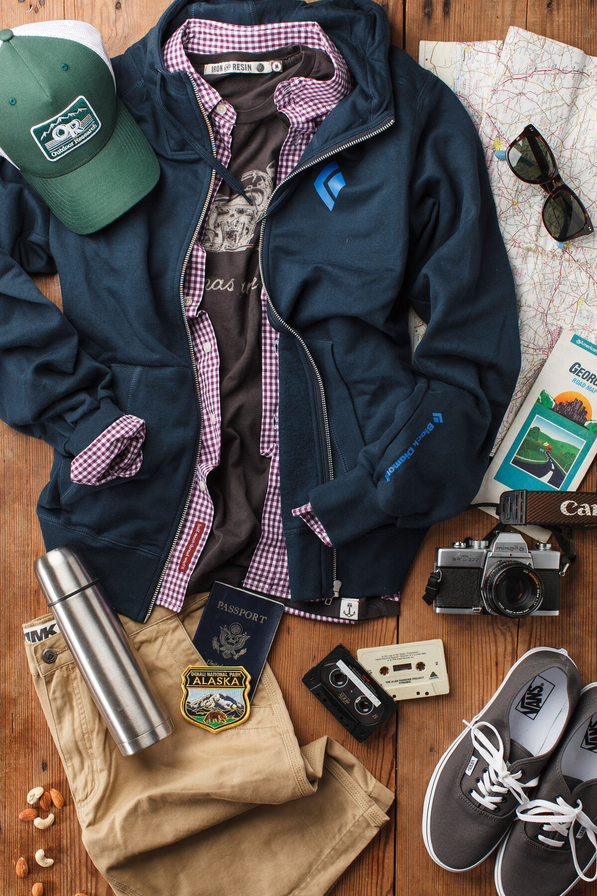 Charleston-Studio-Marketing-Lay-Flat-Outdoor-Adventure-Product-Photography