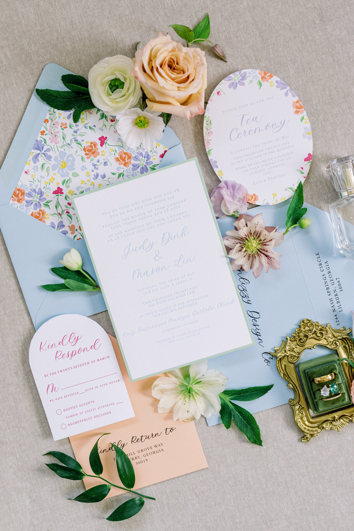 Custom Vietnamese wedding invitations Atlanta