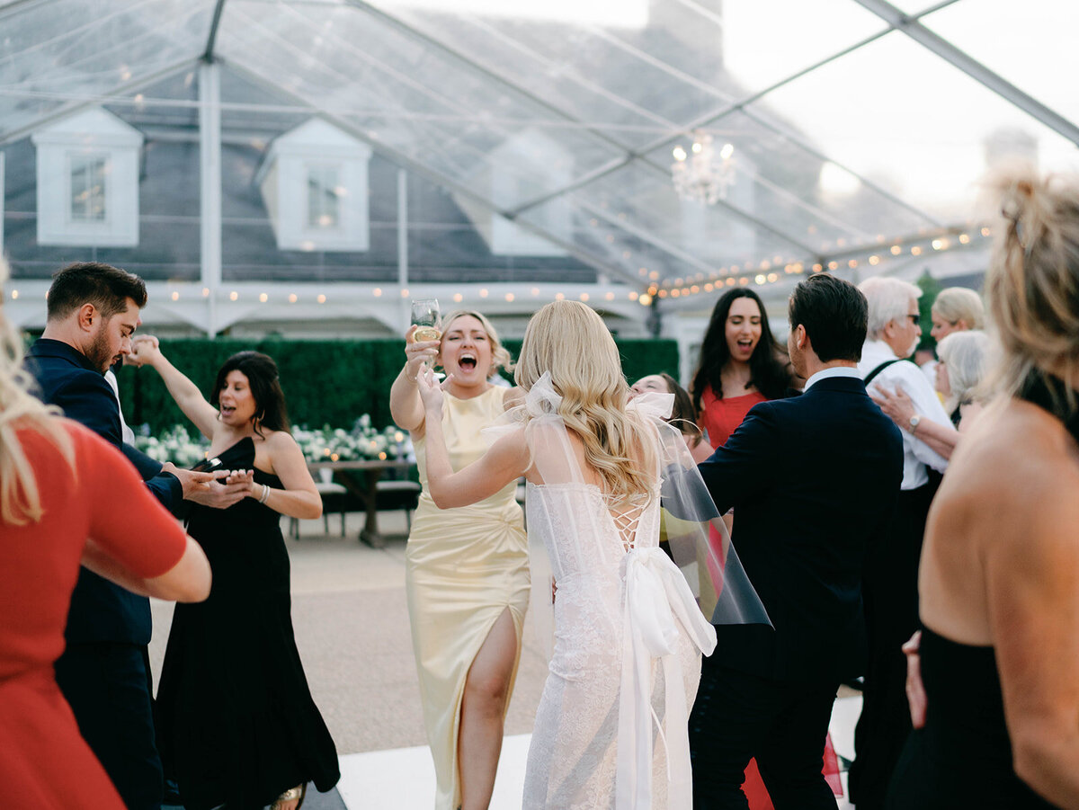Wedding reception dancing