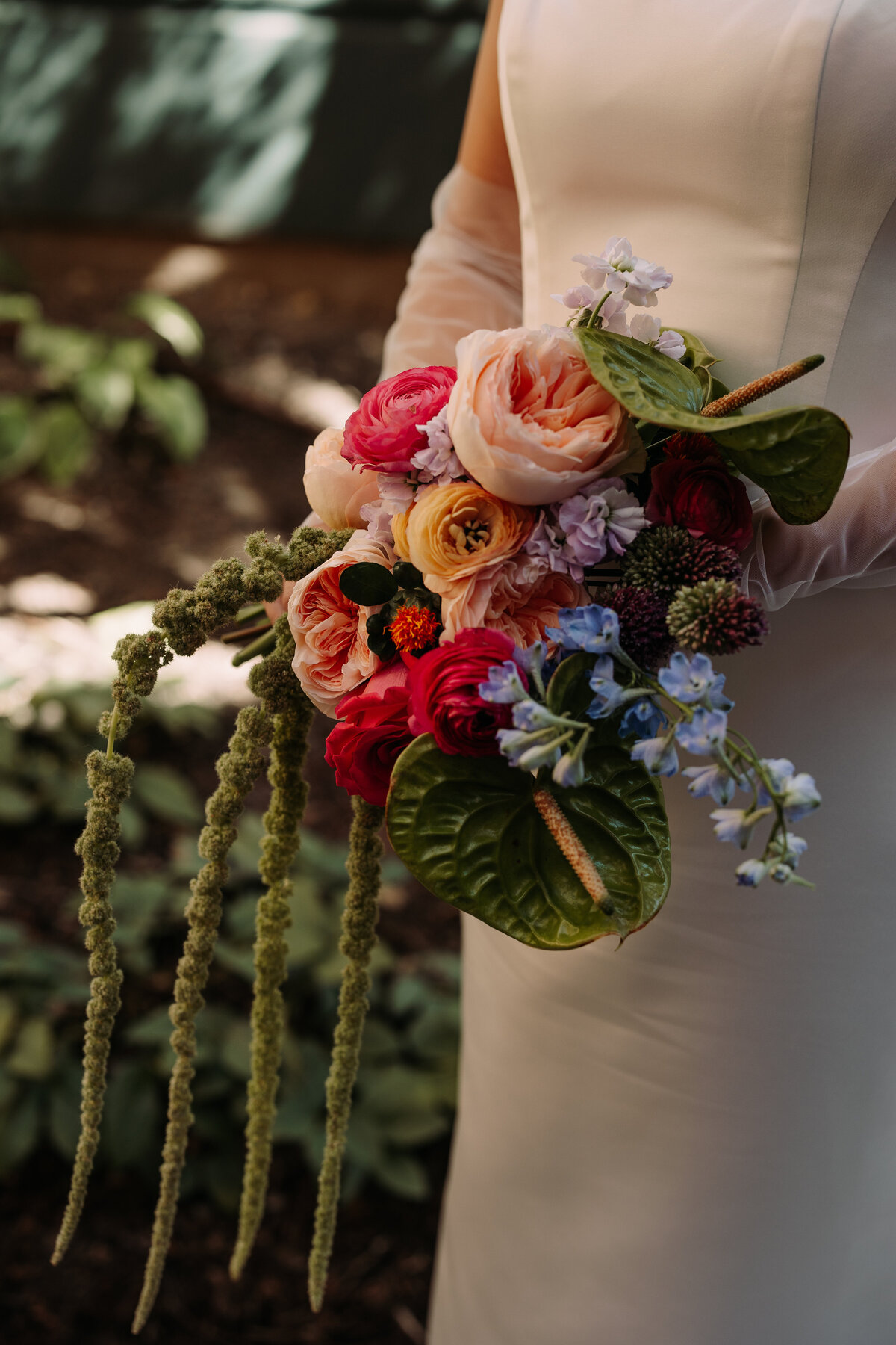 Colorful art museum wedding florals araiza florals