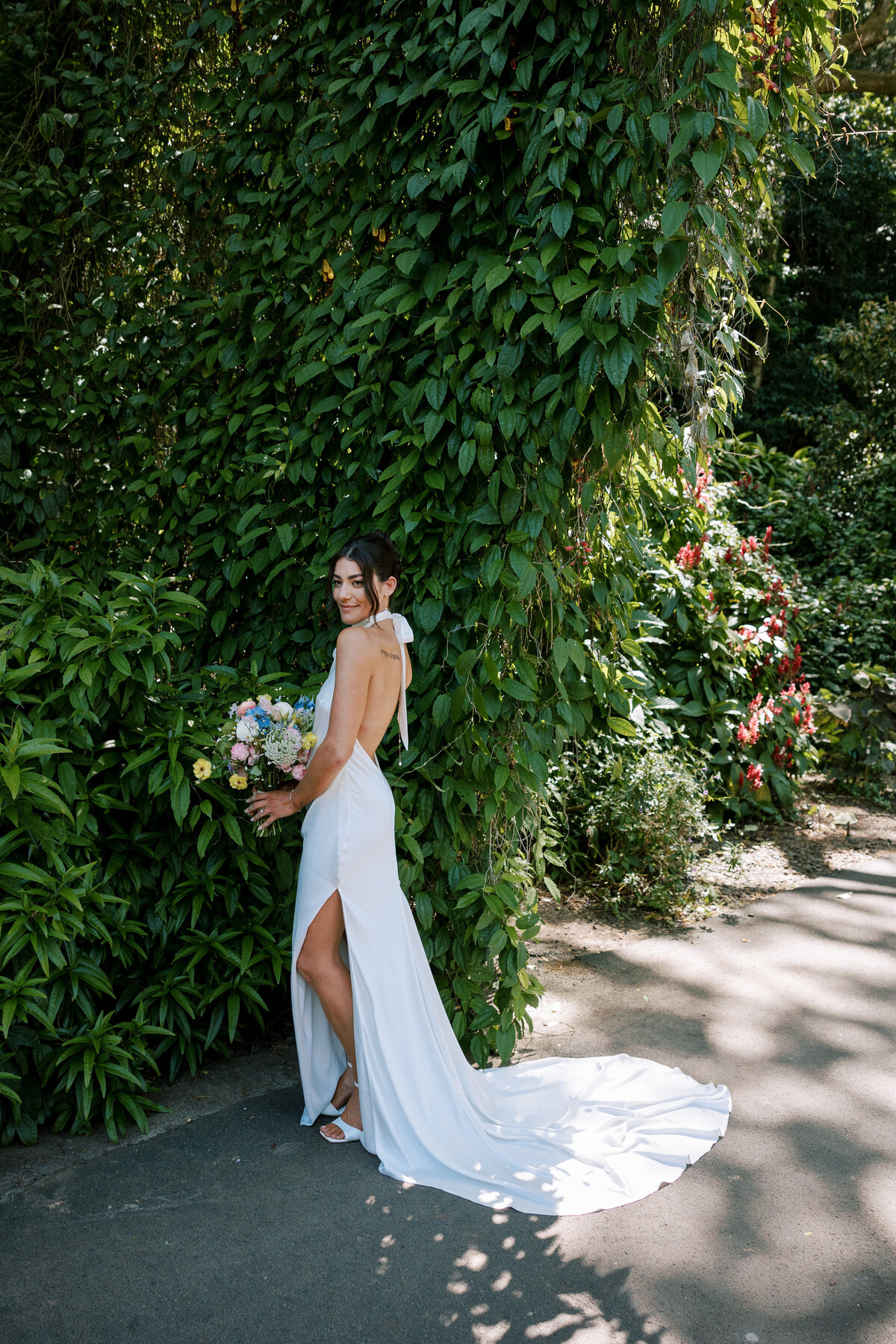 Intimate wedding moment captured on 35mm film by Kate Winters on the North Shore of Oahu.
