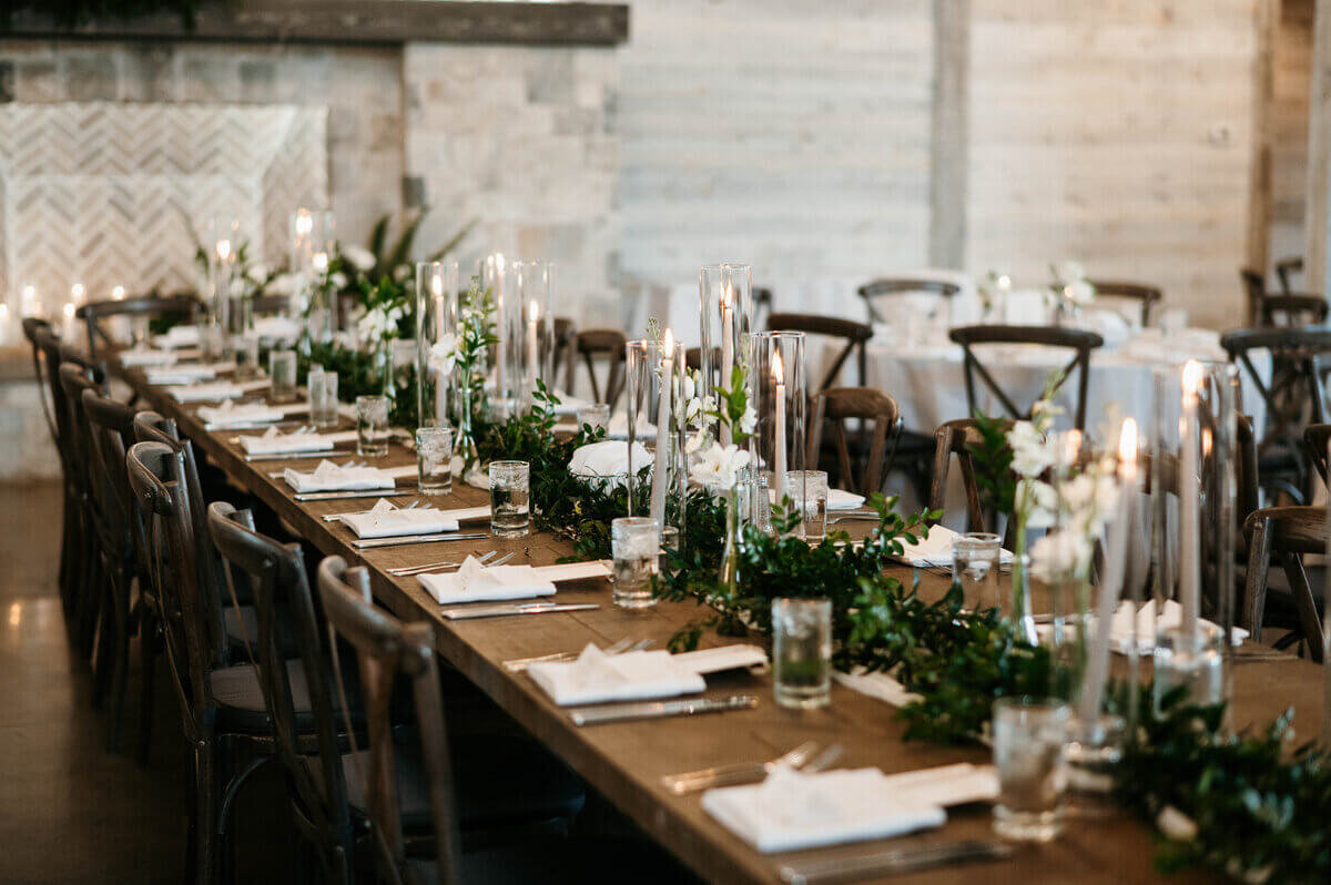 Wedding reception tables designed by wedding planners chicago