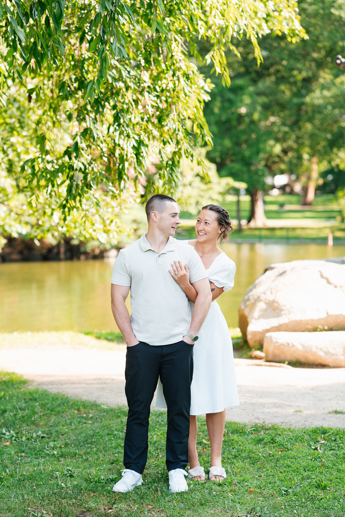 Romantic Boston engagement photography featuring emotional, editorial-style couple portraits.