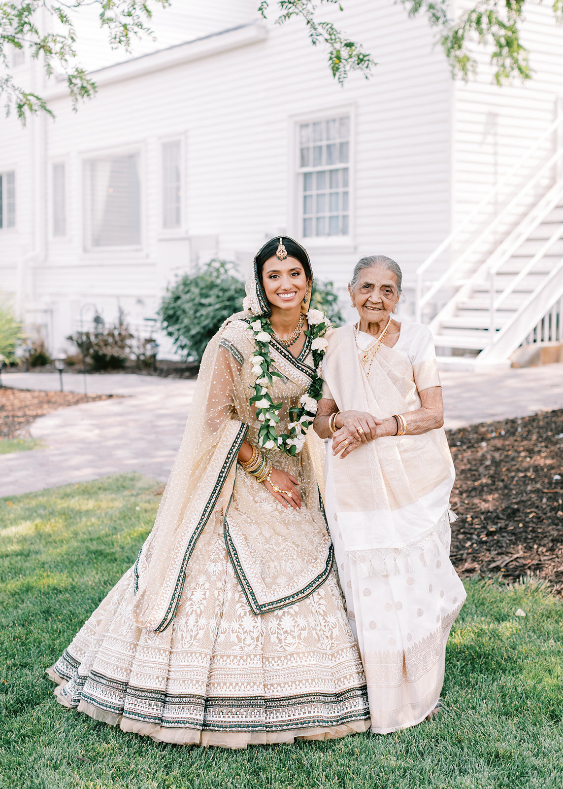 Bridal portraits at a South Asian Fusion wedding