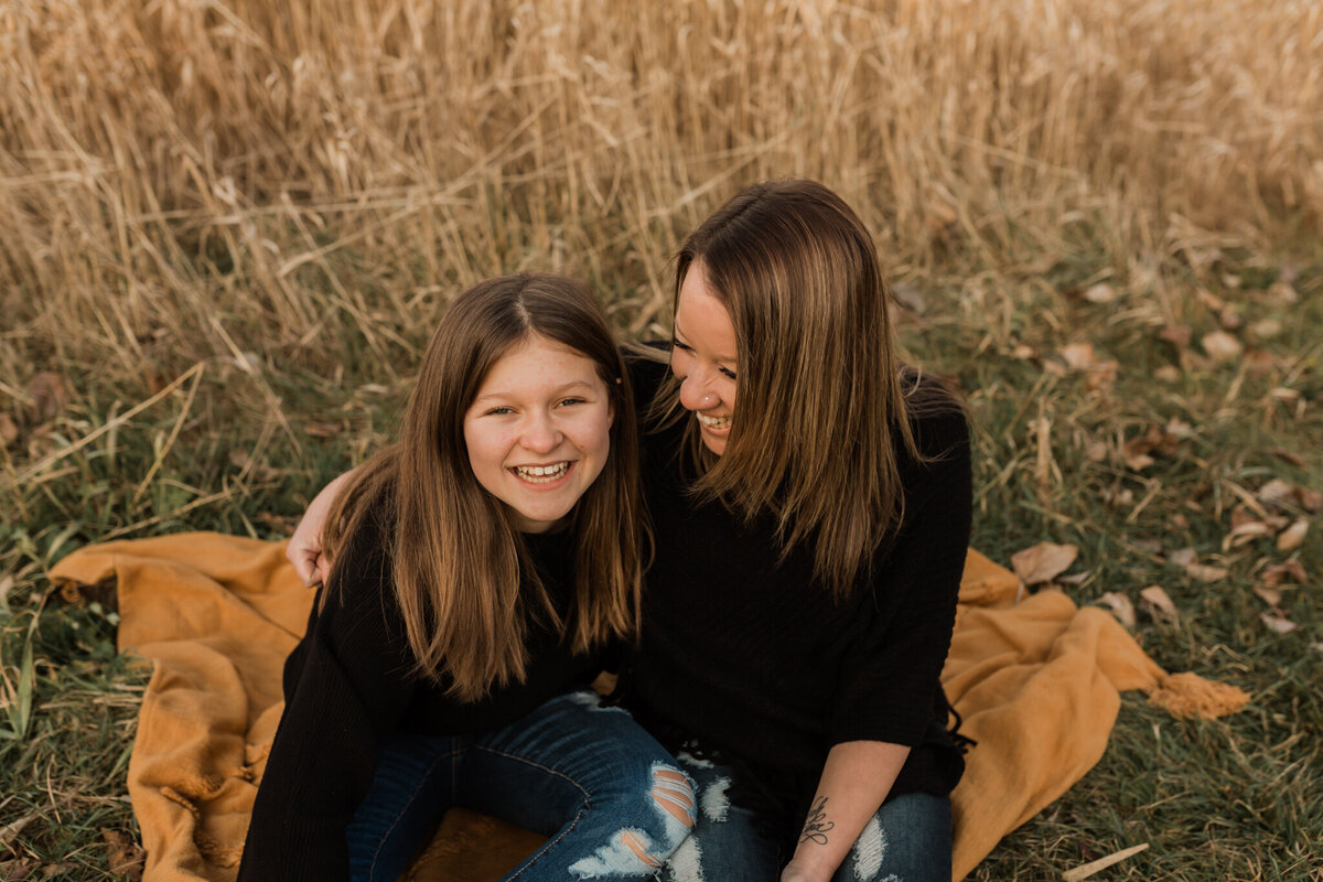mother daughter family session in Langley,  BC